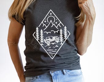 4x4 Shirt Women T-Shirt Offroad Shirt for Her 4x4 Automotive Shirt for Offroad Girl Gift for Her Shirt Outdoor Woman Shirt Offroad 4x4 Girl