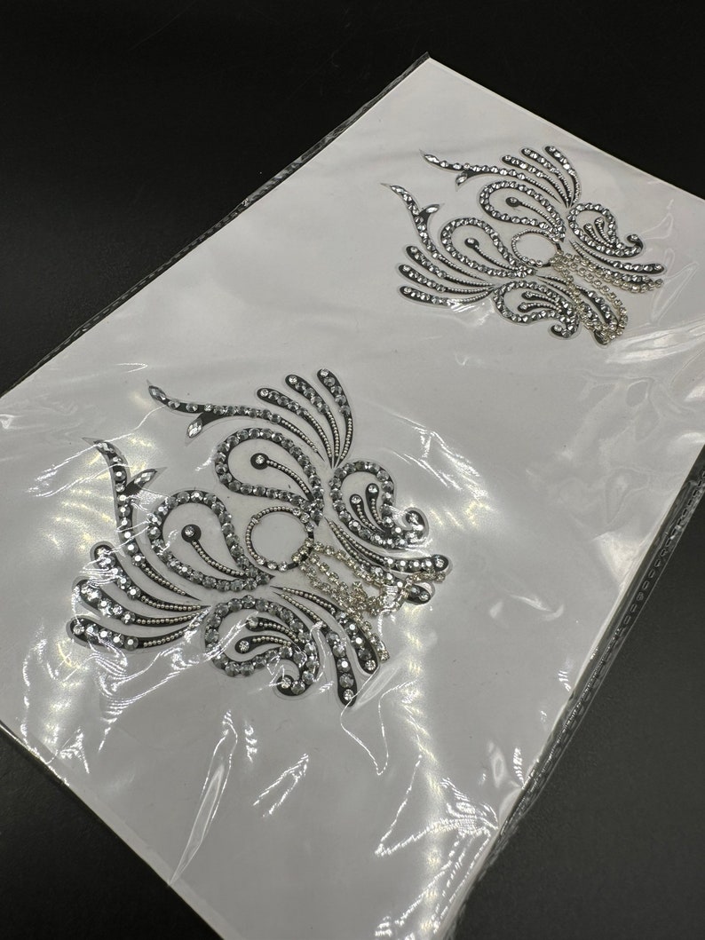 Pegatinas de pezón de piedras de color negro Rhinestone / Cristal ...