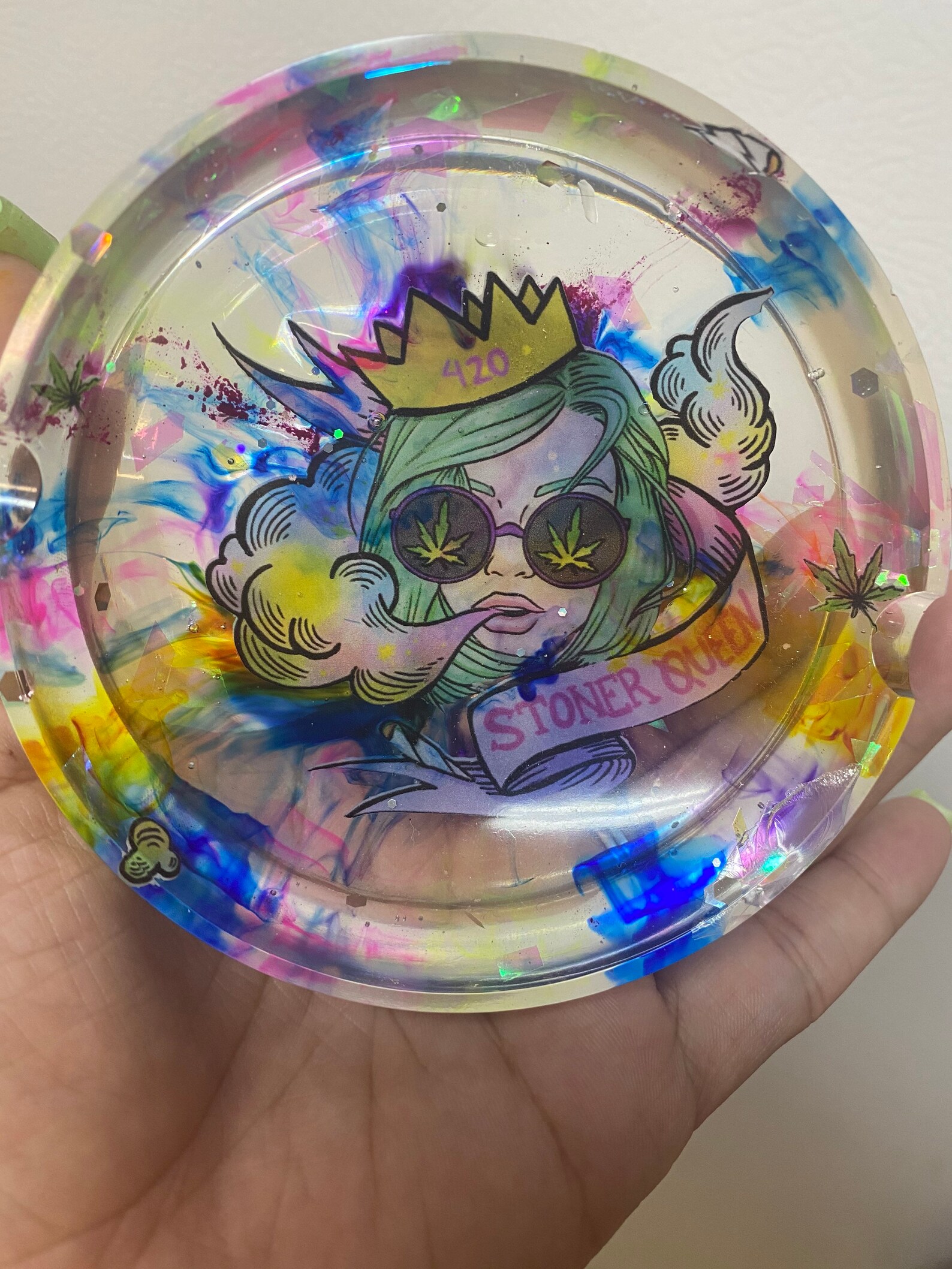 Stoner Queen Resin Ashtray Etsy