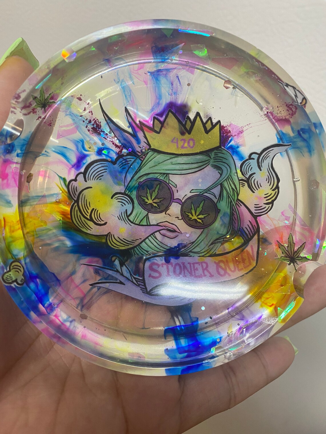 Stoner Queen Resin Ashtray Etsy