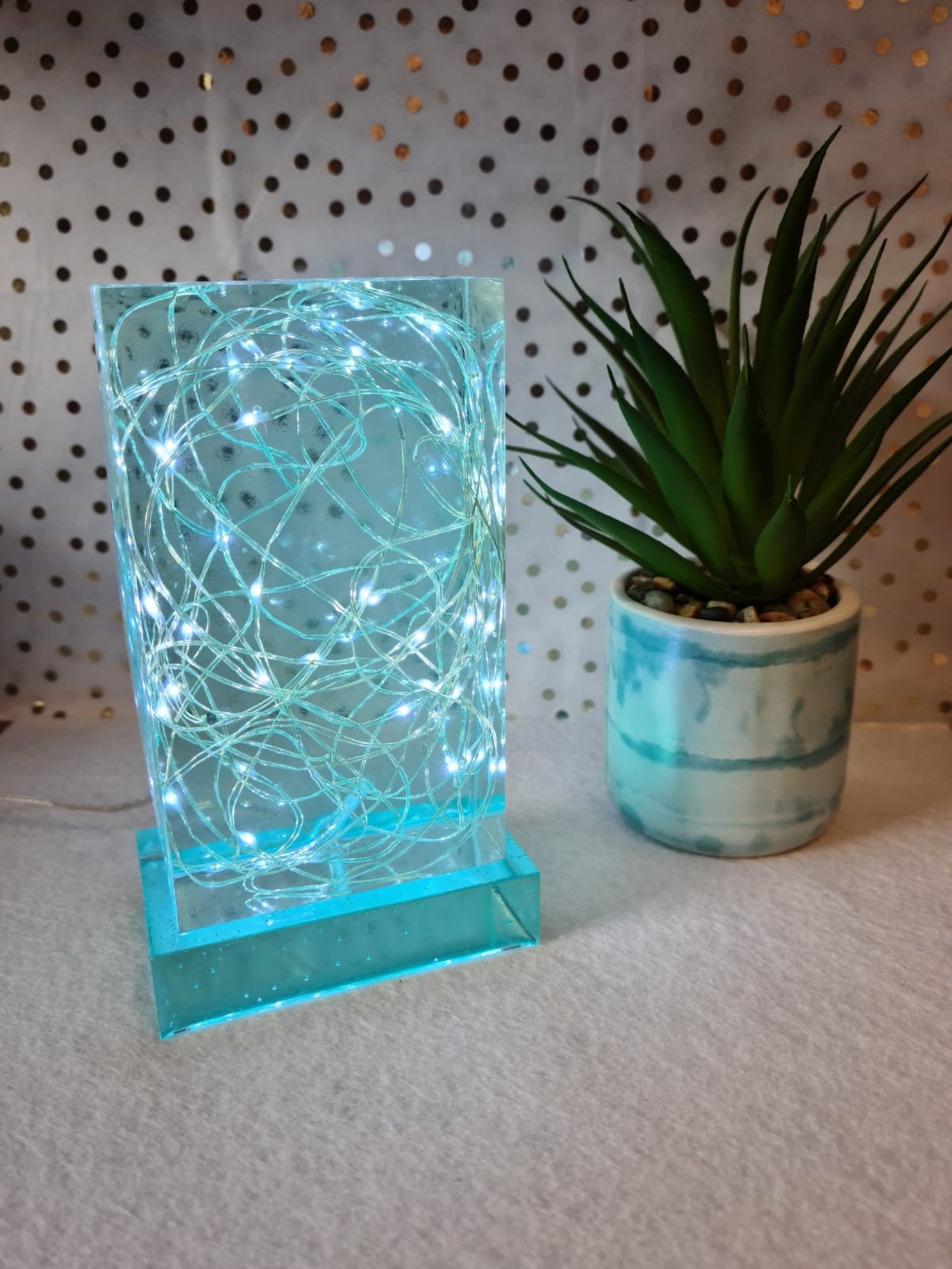 Blue Epoxy Resin Led Light Epoxy Resin Lamp Sensory Lights | Etsy