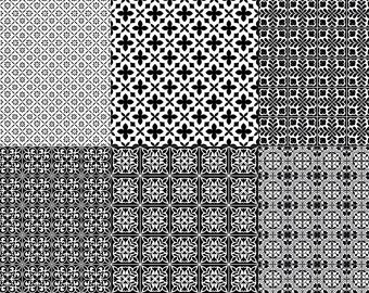 Tile Pattern Procreate Brush set of 8