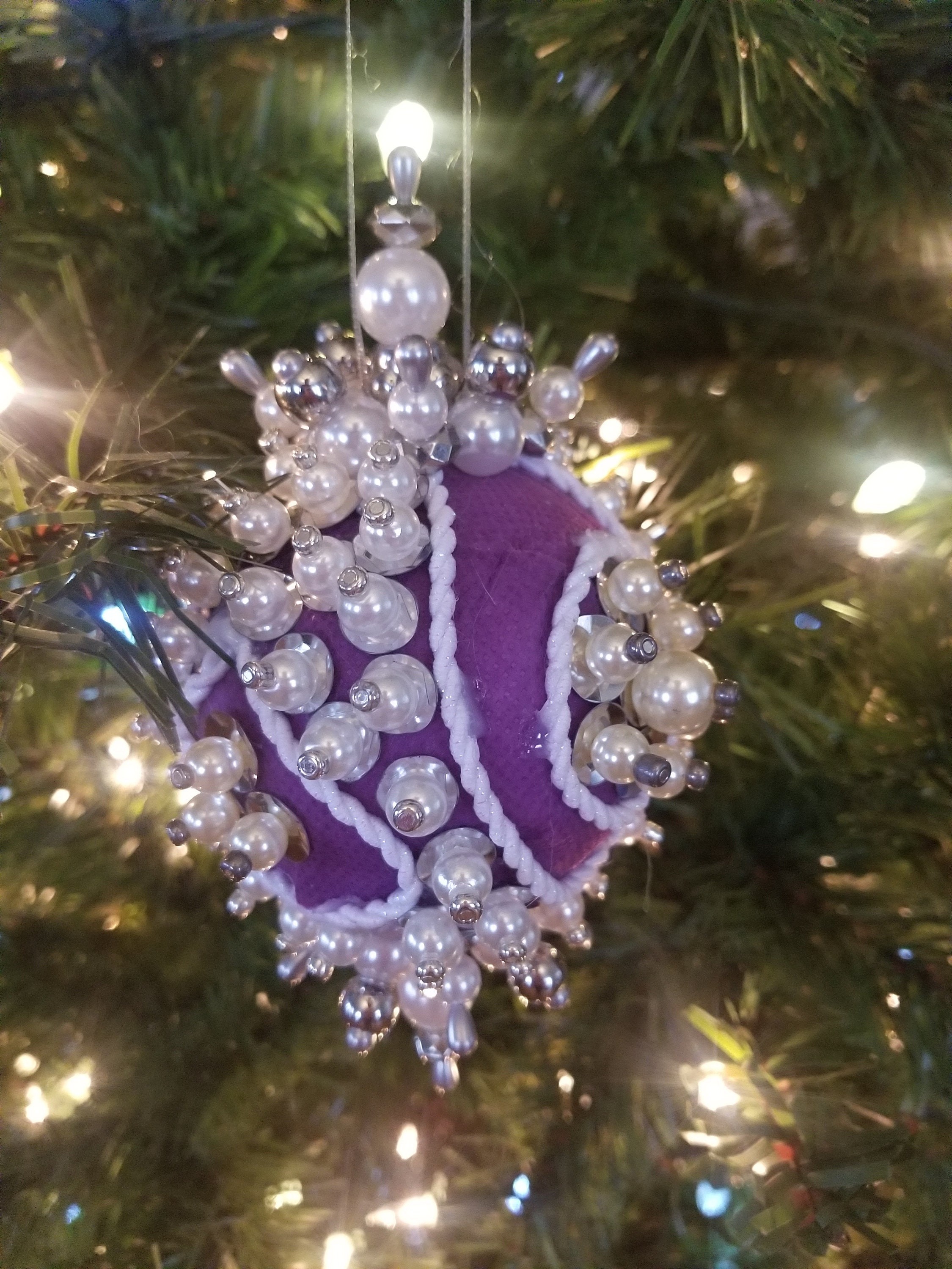 Classic purple Christmas ornament Etsy