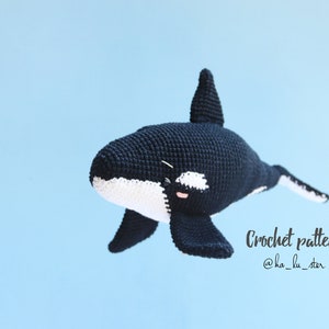 PDF crochet pattern Orca, amigurumi pattern whale