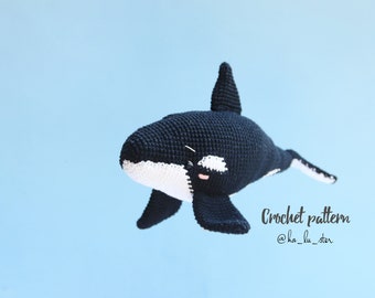 PDF crochet pattern Orca, amigurumi pattern whale