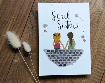 Postkarte Soul Sisters