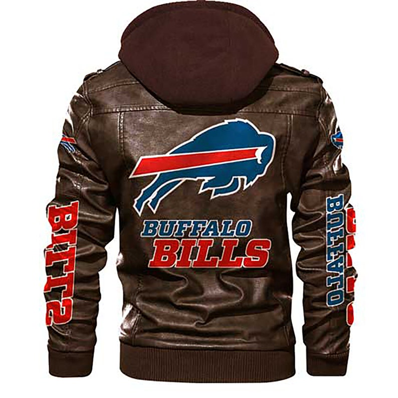 Buffalo Bills NFL Team Leather Bomber Jacket | Etsy