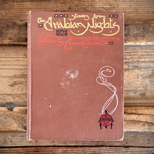 1911 Stories from the Arabian Nights, Laurence Housman, Edmund Dolac Illustrated, HC, Antique Hardcover Book, Hodder and Stoughton