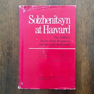 1980 Solzhenitsyn at Harvard: The Address, Twelve Early Responses, and Six Later Reflections, Vintage 80s