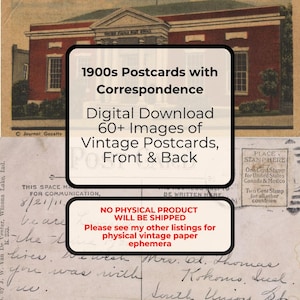 Plus de 60 images imprimables de cartes postales pour le journal indésirable, le scrapbooking, l'art, les images JPG téléchargeables, les affiches, les collages, les papiers anciens éphémères
