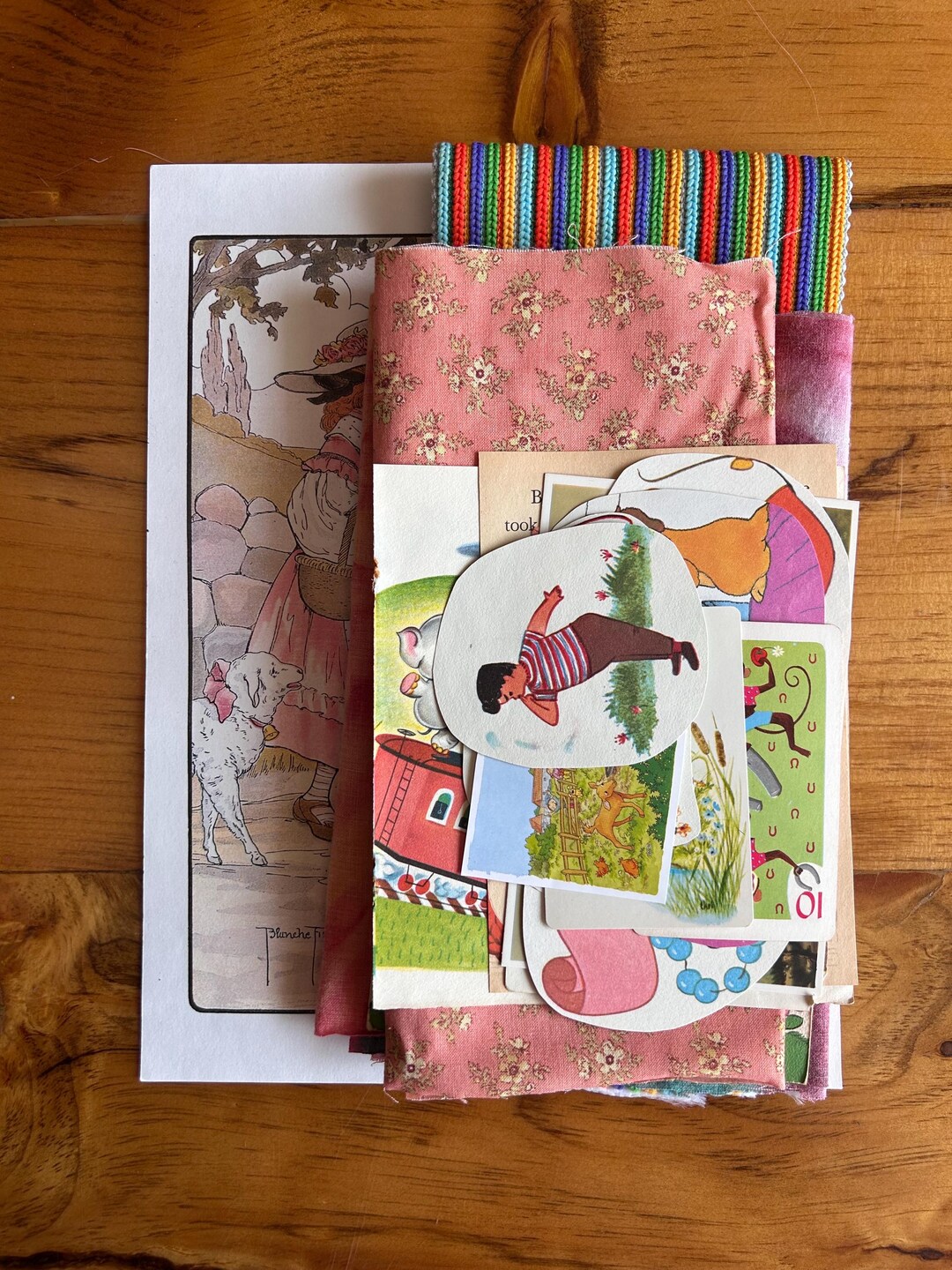 Cute Kids Themed Junk Journal Pack, Vintage Paper Ephemera for Scrapbook, Kids Journal ...