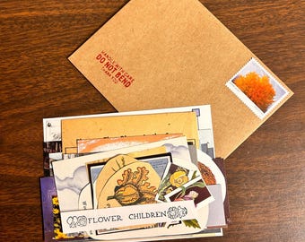 FLOWERS & Fairies 1oz random vintage images paper ephemera for junk journaling, collaging, scrapbooking, nature journal, kids journal