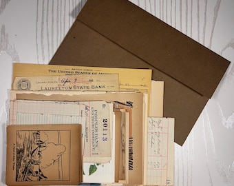3oz Book Page Ephemera Pack | Antique & Vintage Papers (1800s–1970s) for Junk Journals, Mixed Media Art
