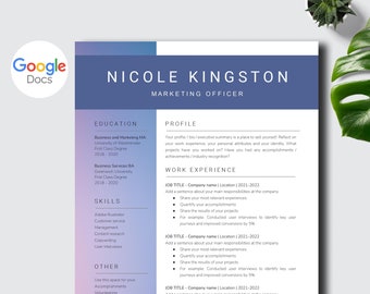 Creatief CV-sjabloon + sollicitatiebrief | Kleurrijke bewerkbare CV-CV-sjabloon | Direct downloaden | Functioneel cv Google-documenten