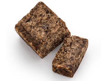 Jabón negro crudo orgánico sin refinar natural africano de Ghana, 1 libra
