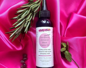 Therapeutic Jamaican Black Caster Oil infused with essential oils for healthy fuller hair