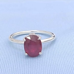 AAA+ Natural Certified Ruby Ring 5.50 Carat, 925 Sterling Silver, Handmade Ring For Men And Women