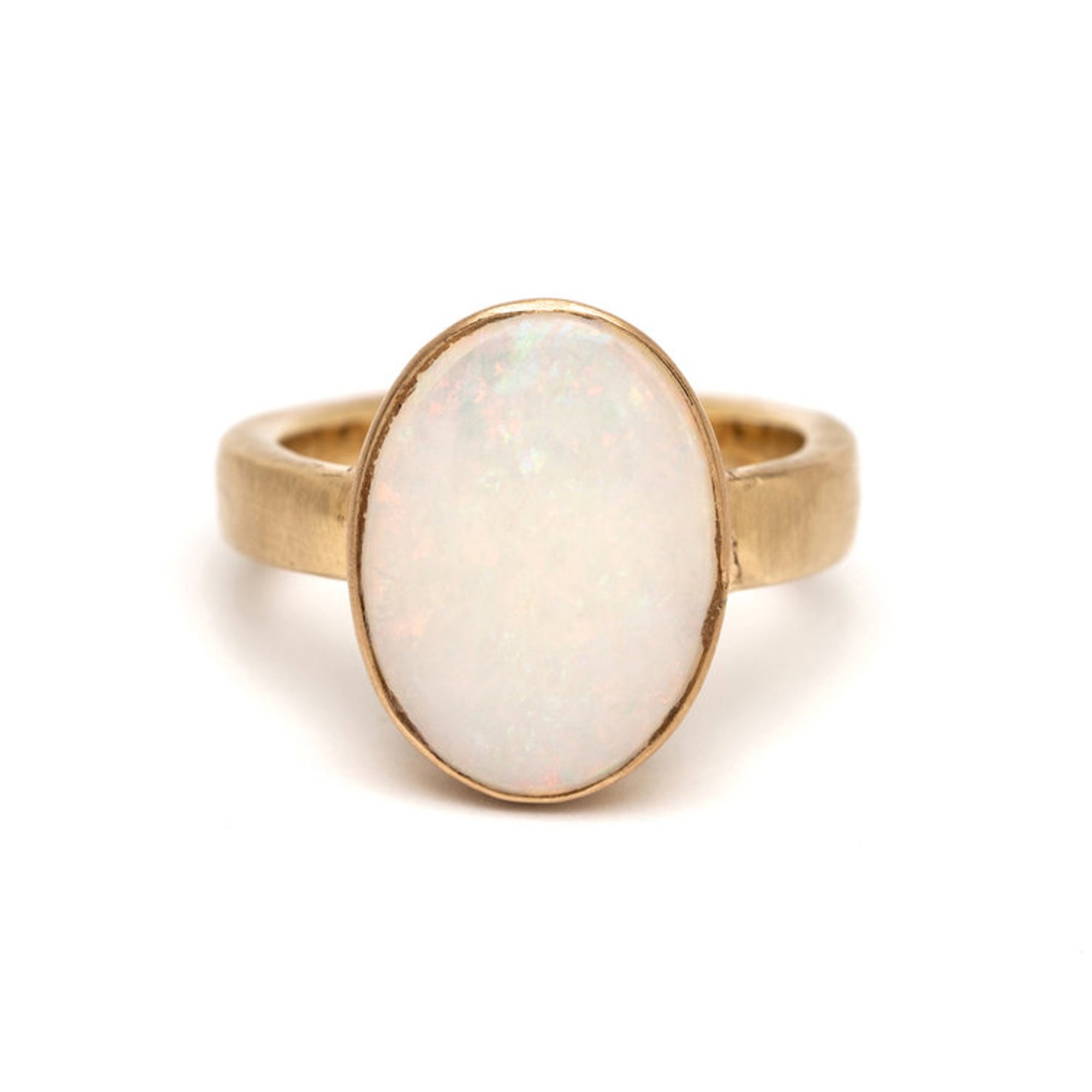 Genuine White Opal Ring 5.25 Carat 925 Sterling Silver Etsy