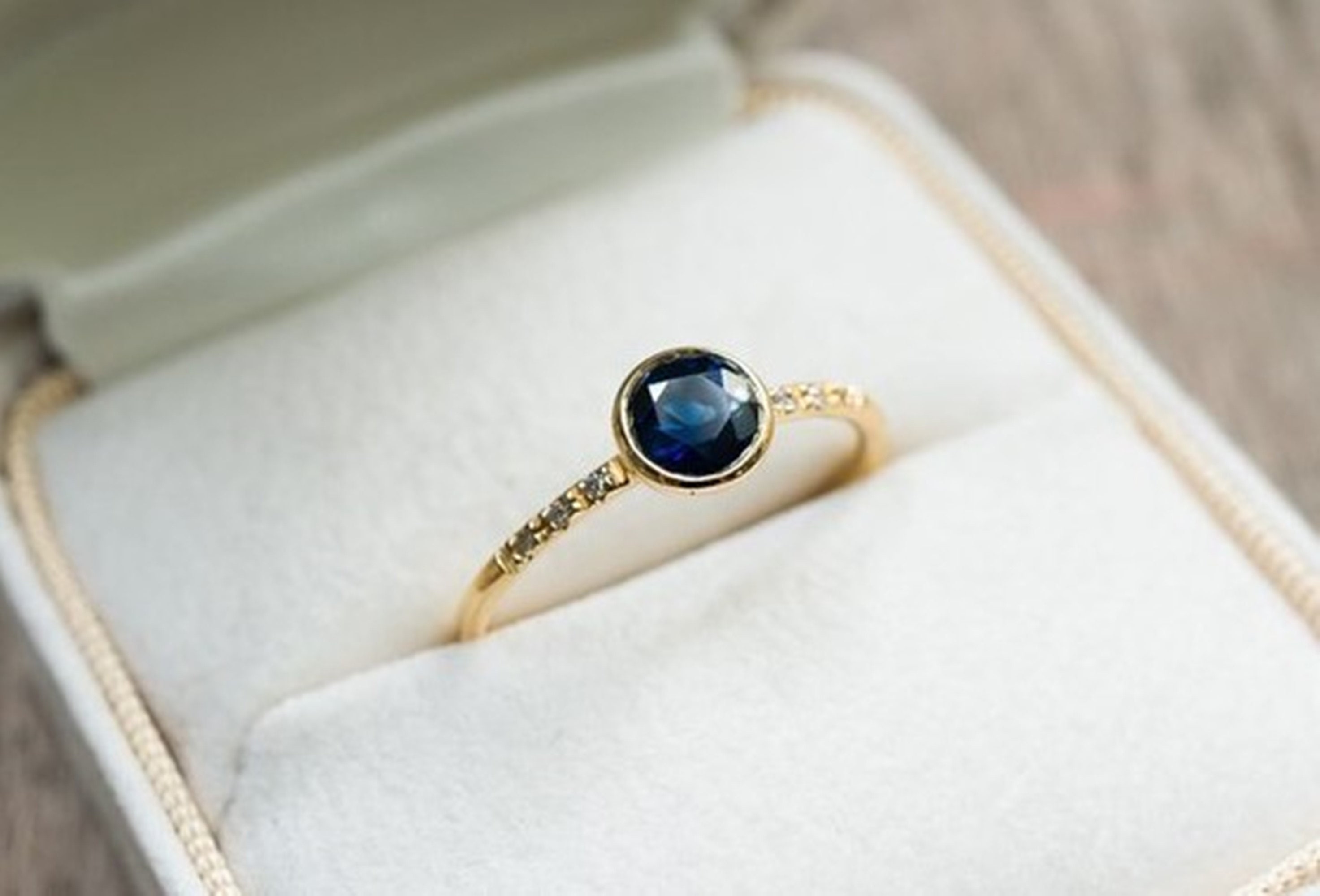 Blue Sapphire Ring Tanishq Etsy