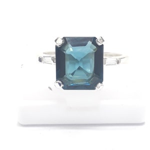 AAA+Quality Natural Teal Sapphire Ring 5.50 Carat, 925 Sterling Silver, Handmade Ring For Men And Women