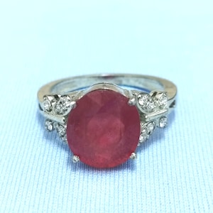 AAA+ Natural Certified Ruby Ring 5.50 Carat, 925 Sterling Silver, Handmade Ring For Men And Women