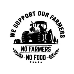 No Farms / No Food Car Decal, Support Farmers Decal