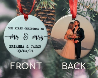 Gepersonaliseerde fotoornament, ons eerste huwelijkscadeau