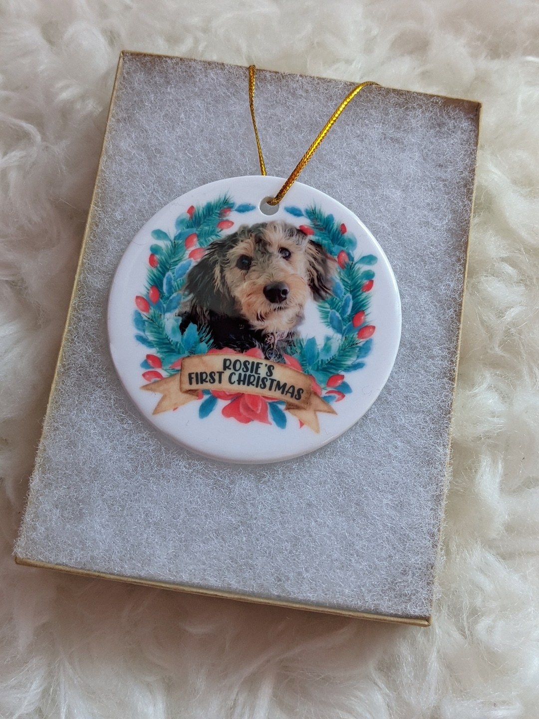 Dogs First Christmas Ornament Puppy First Christmas Dog Etsy