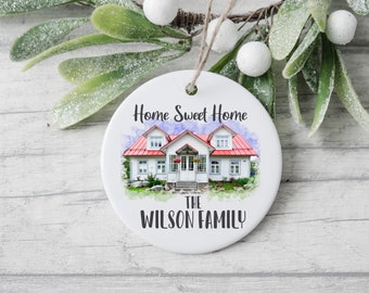 Gepersonaliseerde fotoornament voor thuis, First Home, keramiek of aluminium