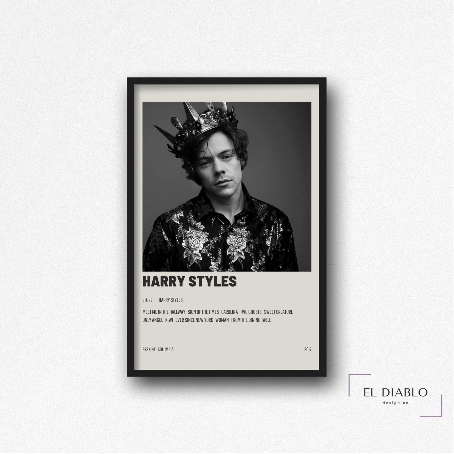 Harry Styles Self Titled Album Harry Styles self titled album poster / minimalist / digital | Etsy