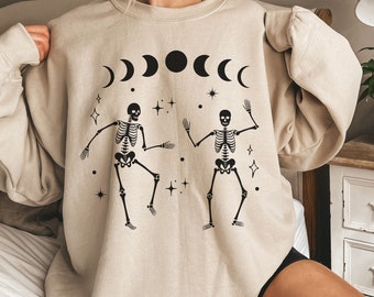 Dancing Skeletons Downloadable File SVG, PNG, JPG | Halloween | Fall | Skelly | Trendy