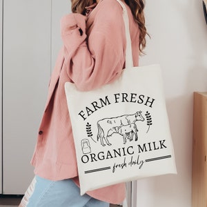 Archivo descargable de leche fresca de granja SVG, PNG, JPG / Vaca / Granja / Casa de granja / Amante de las vacas / Animal de granja