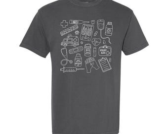 Medical Doodles T-Shirt | Medical Shirt | Nurse T-Shirt | Nurse Gift | Healthcare Worker Shirt | Nurse Shirt | Medical Doodles