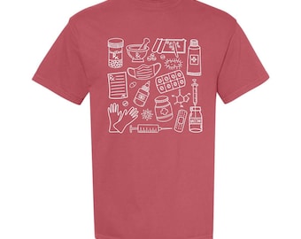 Pharmacy Doodle T-Shirt | Pharmacist | Pharmacy Technician