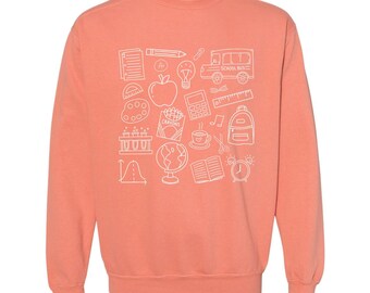 Teacher Doodles Crewneck | Teacher Shirt | Educator