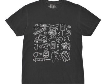 Medical Doodles T-Shirt | Shirt for Nurses | Healthcare Worker Shirt | Healthcare | Medical