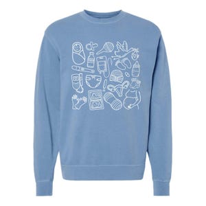 Labor Delivery Doodles Crewneck | L&D Crewneck Sweatshirt image 2