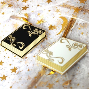 épingles à livres, épingle en émail, épinglette à revers, plaqué or, ensemble, cadeau, couple, amitié