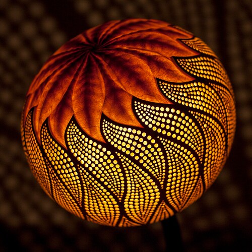 Ocean Themed Handmade Gourd Lamp Christmas Gift Housewarming Etsy