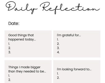 Reflection Journal, Mindfulness Journal, Gratitude Journal Printable, Gratitude Download, Gratitude PDF, Gratitude Printable, Gratitude Gift