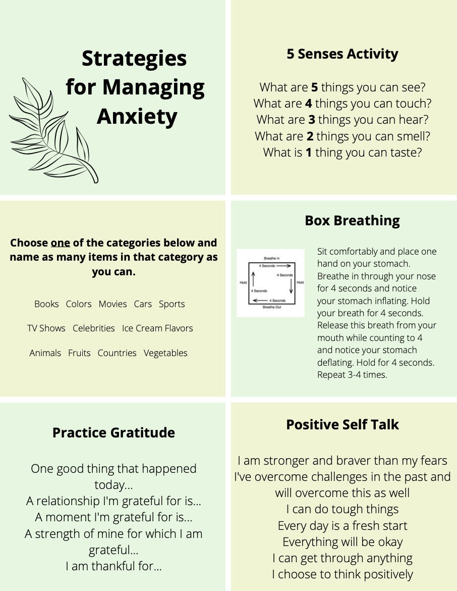 coping skills for presentation anxiety