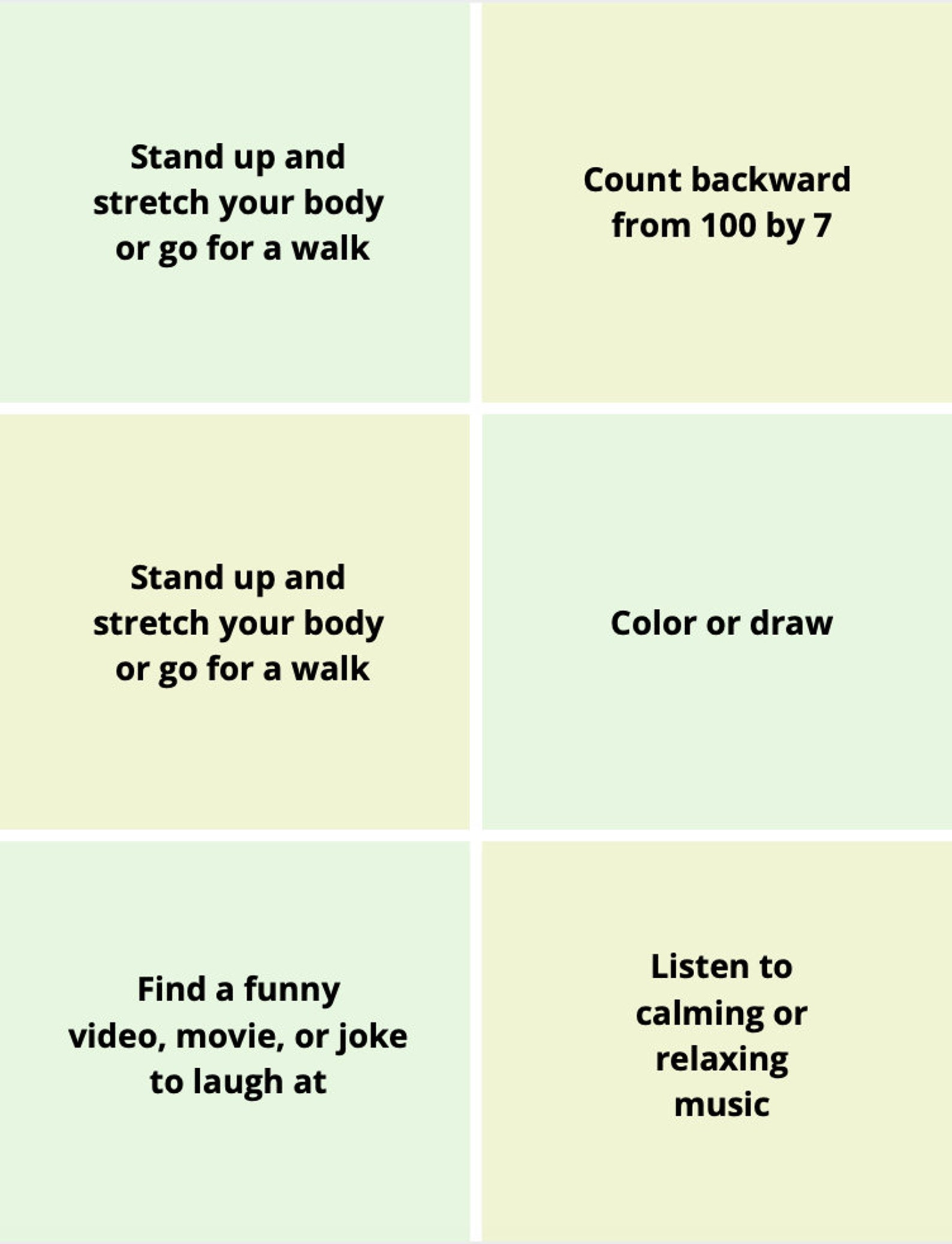 Anxiety Relief Anxiety Gifts Coping Skills Cards Coping Etsy