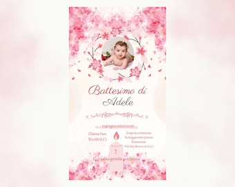 Digital invitation, baptism, confirmation, communion, digital file, customizable invitation, wedding favors, girl, boy