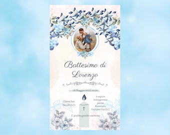 Digital invitation, baptism, confirmation, communion, digital file, customizable invitation, wedding favors, girl, boy