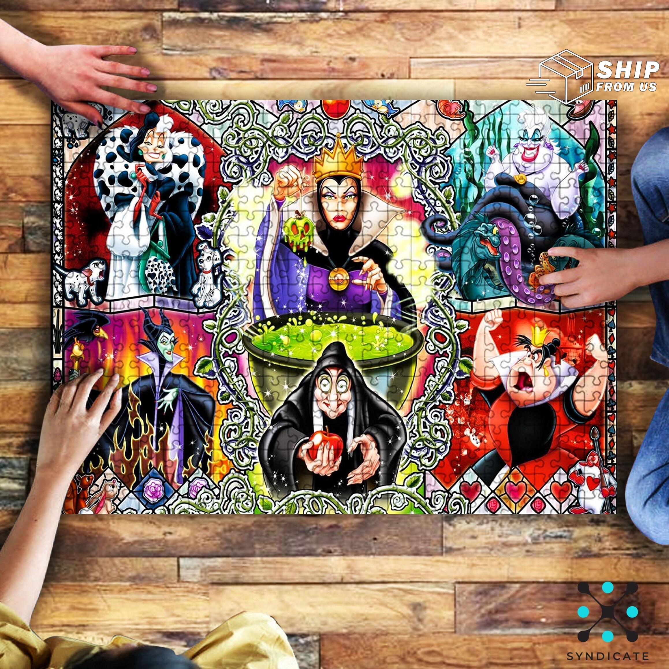 Disney villain Jigsaw Puzzle Disney Movie 500 Piece 1000 Etsy