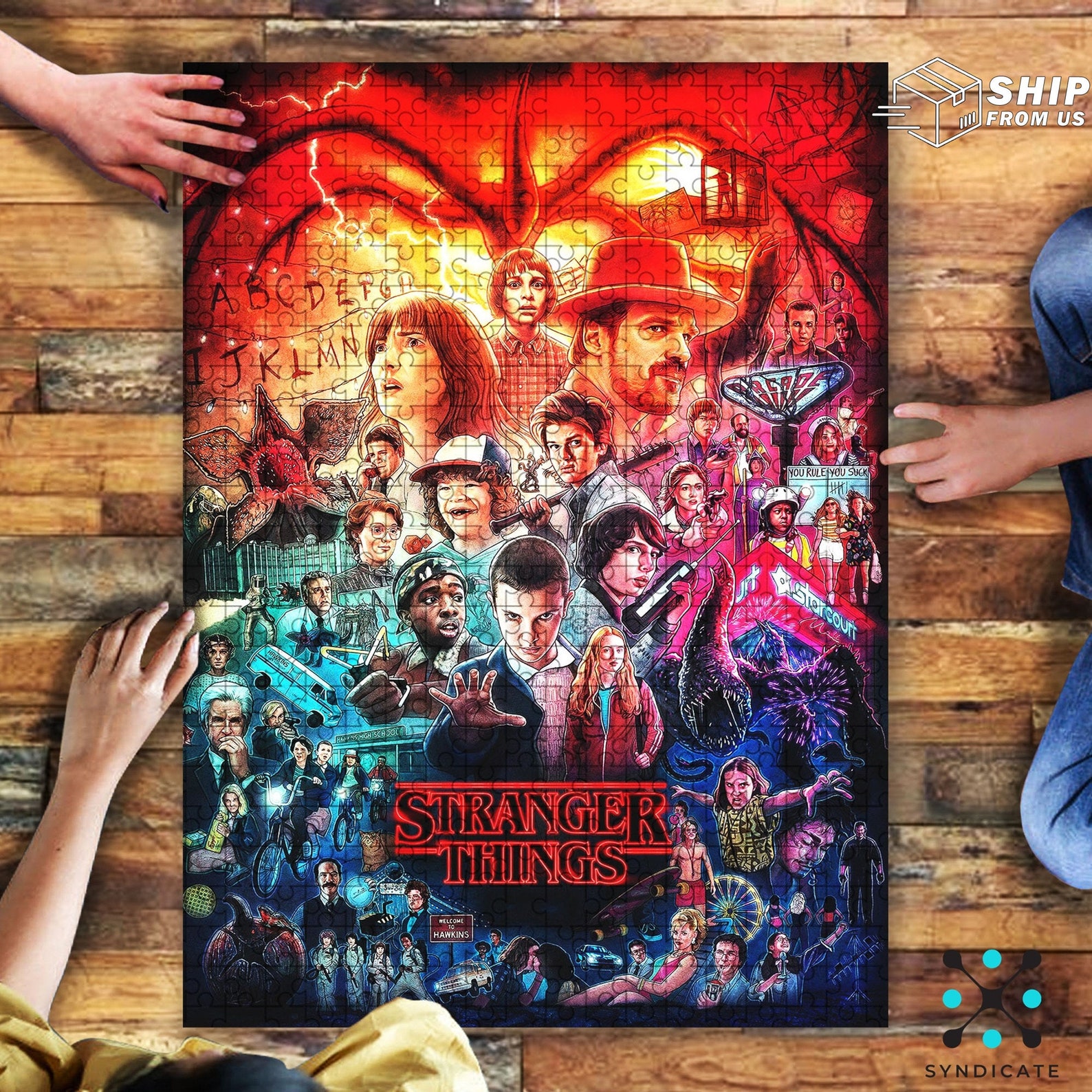 Stranger Things Puzzle Game 500 Piece 1000 Piece Puzzles For Etsy
