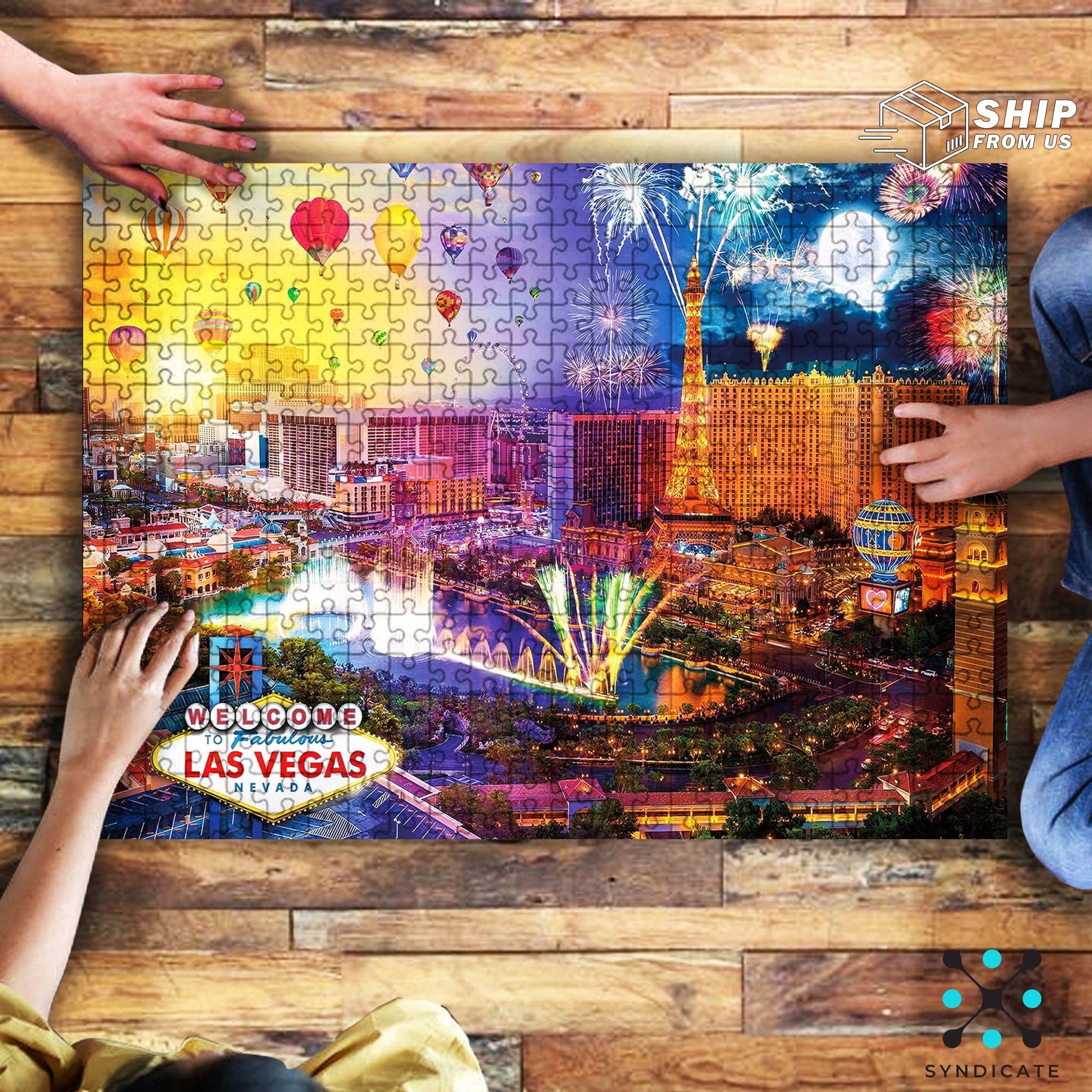 Fabulous Las Vegas Jigsaw Puzzle 500 Piece 1000 Piece Puzzles Etsy