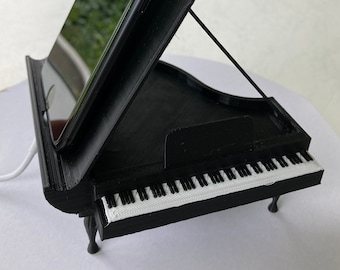 Piano, Flügel als Handy-Halter, Ladestation