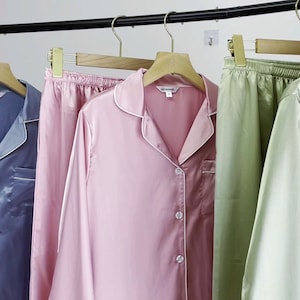 Lined Satin Pajamas Etsy Canada
