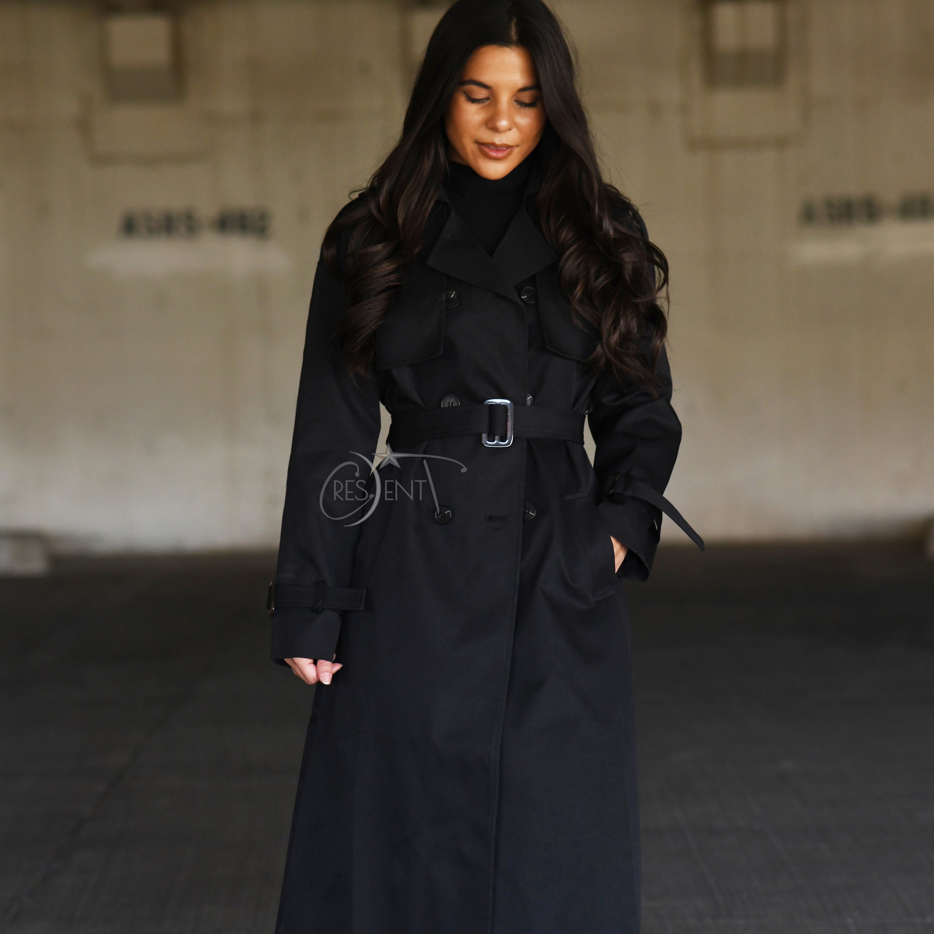 Classic trench coat with hood Clearance